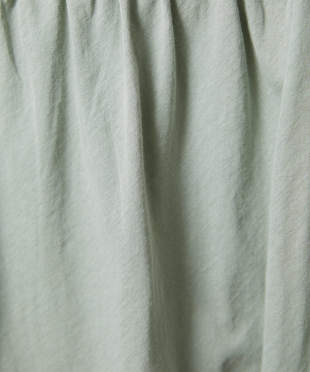 GJKFD32180 Jocomomola(ホコモモラ) 天竺フラワー刺繍カットソー グリーン