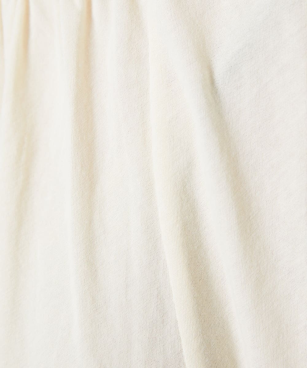 GJKFD32180 Jocomomola(ホコモモラ) 天竺フラワー刺繍カットソー アイボリー