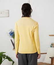 GJKFD33110 Jocomomola(ホコモモラ) フライス幾何レースドッキングカットソー イエロー