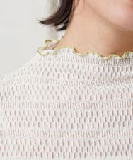 GJKFD33110 Jocomomola(ホコモモラ) フライス幾何レースドッキングカットソー アイボリー