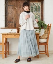 GJKFD33110 Jocomomola(ホコモモラ) フライス幾何レースドッキングカットソー ブラック