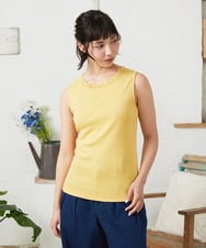 GJKFD34090 Jocomomola(ホコモモラ) 【2WAY】フライスレースタンクトップ イエロー