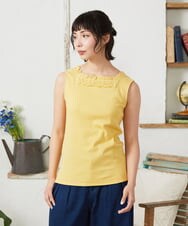 GJKFD34090 Jocomomola(ホコモモラ) 【2WAY】フライスレースタンクトップ イエロー
