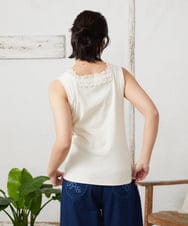 GJKFD34090 Jocomomola(ホコモモラ) 【2WAY】フライスレースタンクトップ アイボリー