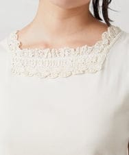 GJKFD34090 Jocomomola(ホコモモラ) 【2WAY】フライスレースタンクトップ アイボリー