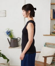 GJKFD34090 Jocomomola(ホコモモラ) 【2WAY】フライスレースタンクトップ ブラック