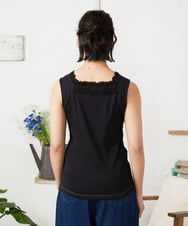 GJKFD34090 Jocomomola(ホコモモラ) 【2WAY】フライスレースタンクトップ ブラック