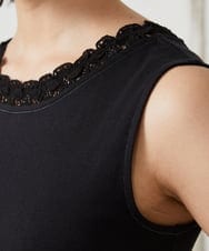 GJKFD34090 Jocomomola(ホコモモラ) 【2WAY】フライスレースタンクトップ ブラック