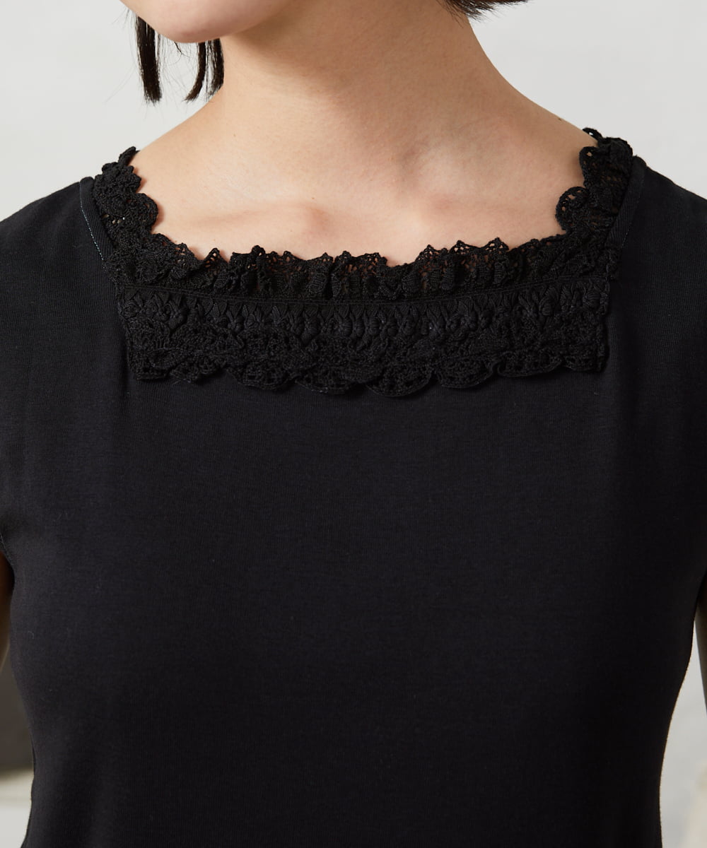 GJKFD34090 Jocomomola(ホコモモラ) 【2WAY】フライスレースタンクトップ ブラック