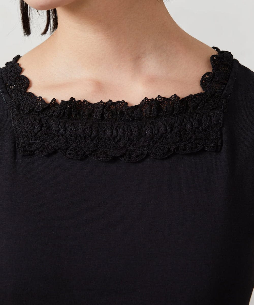 GJKFD34090 Jocomomola(ホコモモラ) 【2WAY】フライスレースタンクトップ ブラック