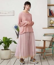 GJKFD35130 Jocomomola(ホコモモラ) ギンガムチェックカットソープルオーバー レッド