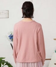 GJKFD35130 Jocomomola(ホコモモラ) ギンガムチェックカットソープルオーバー レッド