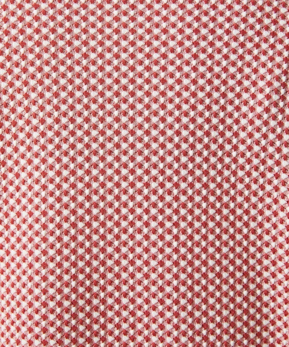 GJKFD35130 Jocomomola(ホコモモラ) ギンガムチェックカットソープルオーバー レッド