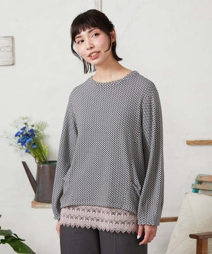 GJKFD35130  ギンガムチェックカットソープルオーバー