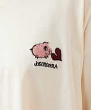 GJKFP38140 Jocomomola(ホコモモラ) Hucha デザインロング丈Tシャツ アイボリー