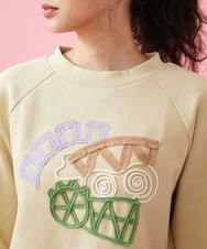 GJKFS01170 Jocomomola(ホコモモラ) Caminar テープ刺繍カットソー アイボリー