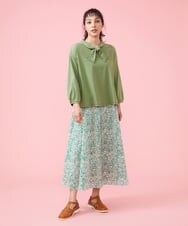 GJKFS35170 Jocomomola(ホコモモラ) Carta 刺繍カットソー パープル