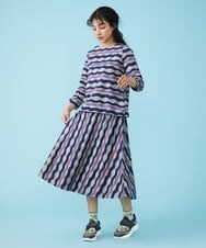 GJKFS36180 Jocomomola(ホコモモラ) Calle ボーダーカットソー ベージュ