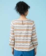 GJKFS36180 Jocomomola(ホコモモラ) Calle ボーダーカットソー ベージュ