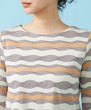 GJKFS36180 Jocomomola(ホコモモラ) Calle ボーダーカットソー ベージュ