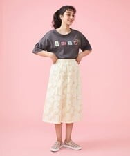 GJKFS37140 Jocomomola(ホコモモラ) Carta 切手モチーフTシャツ ピンク