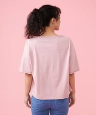 GJKFS37140 Jocomomola(ホコモモラ) Carta 切手モチーフTシャツ ピンク