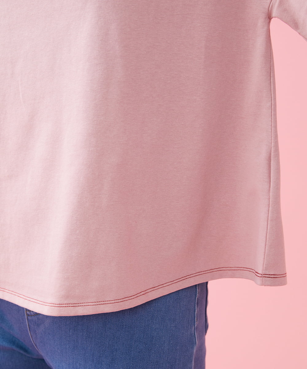 GJKFS37140 Jocomomola(ホコモモラ) Carta 切手モチーフTシャツ ピンク