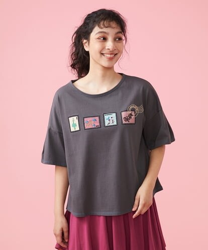 GJKFS37140  Carta 切手モチーフTシャツ
