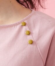 GJKFS38140 Jocomomola(ホコモモラ) Carta フラワーモチーフTシャツ ダークグレー