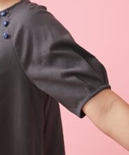 GJKFS38140 Jocomomola(ホコモモラ) Carta フラワーモチーフTシャツ ダークグレー