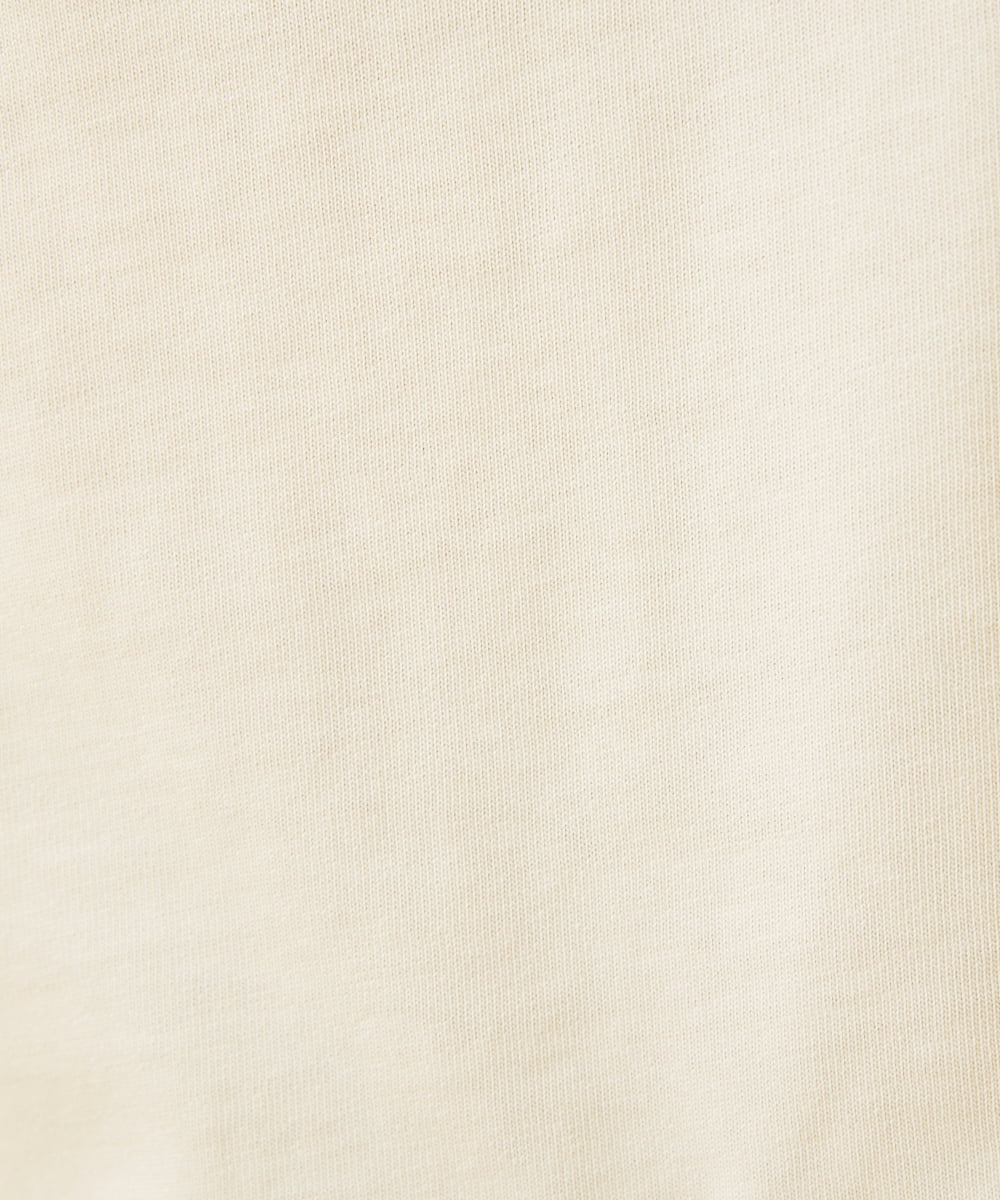 GJKFV01140 Jocomomola(ホコモモラ) Mi huerto プリント刺繍七分袖Tシャツ アイボリー