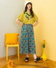 GJKGA01180 Jocomomola(ホコモモラ) Deslum brante シャーリングカットソー イエロー