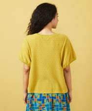 GJKGA01180 Jocomomola(ホコモモラ) Deslum brante シャーリングカットソー イエロー
