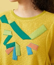 GJKGA01180 Jocomomola(ホコモモラ) Deslum brante シャーリングカットソー イエロー