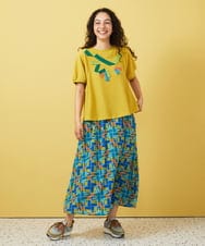 GJKGA01180 Jocomomola(ホコモモラ) Deslum brante シャーリングカットソー イエロー