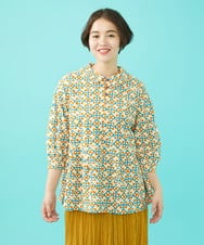 GJKGA32190 Jocomomola(ホコモモラ) Naranja calabaza プリントカットソー アイボリー