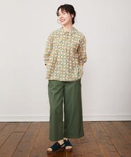 GJKGA32190 Jocomomola(ホコモモラ) Naranja calabaza プリントカットソー ブラック