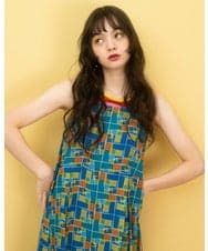 GJKGA35080 Jocomomola(ホコモモラ) シルケット天竺ボーダータンクトップ マルチボーダー
