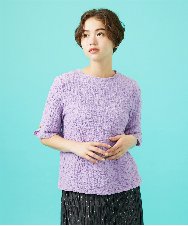 GJKGA36140 Jocomomola(ホコモモラ) シャーリングカットソーTシャツ ラベンダー