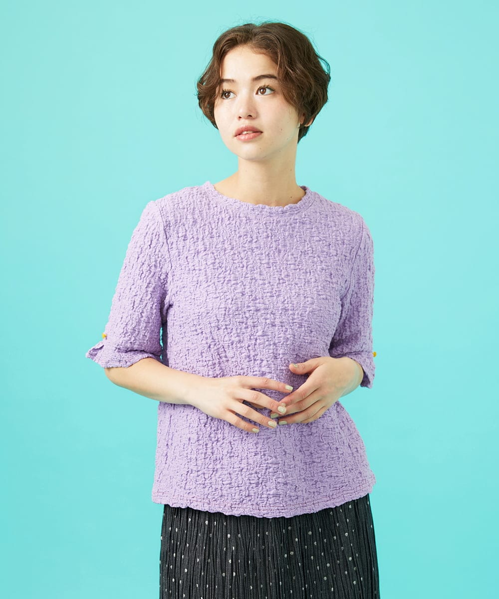 GJKGA36140 Jocomomola シャーリングカットソーTシャツ