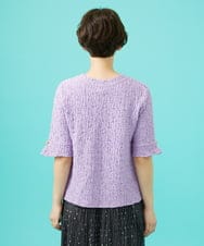 GJKGA36140 Jocomomola(ホコモモラ) シャーリングカットソーTシャツ ラベンダー