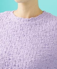 GJKGA36140 Jocomomola(ホコモモラ) シャーリングカットソーTシャツ ラベンダー