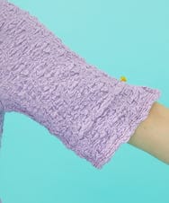 GJKGA36140 Jocomomola(ホコモモラ) シャーリングカットソーTシャツ ラベンダー