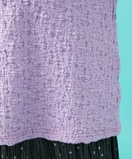 GJKGA36140 Jocomomola(ホコモモラ) シャーリングカットソーTシャツ ラベンダー