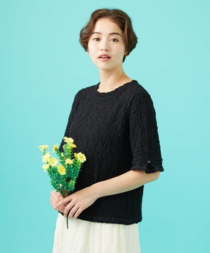 GJKGA36140 Jocomomola シャーリングカットソーTシャツ