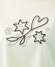 GJKGA38140 Jocomomola(ホコモモラ) Salida コットン天竺チェーン刺繍Tシャツ グリーン