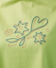 GJKGA38140 Jocomomola(ホコモモラ) Salida コットン天竺チェーン刺繍Tシャツ グリーン