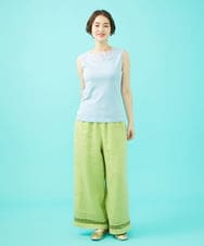 GJKGA44090 Jocomomola(ホコモモラ) フライスフラワーモチーフタンクトップ アイボリー
