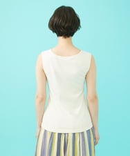 GJKGA44090 Jocomomola(ホコモモラ) フライスフラワーモチーフタンクトップ アイボリー