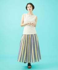 GJKGA44090 Jocomomola(ホコモモラ) フライスフラワーモチーフタンクトップ アイボリー